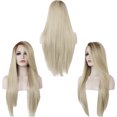 thumbnail image 5 of Perruque Cheveux Universelle Longue Droite en Dentelle Perruque de Remplacement, 5 of 5