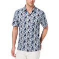 thumbnail image 1 of Tommy Bahama Palms of Tulum Camisa de seda con botones para hombre, azul, grande Tommy Bahama Botones al frente, 1 of 1