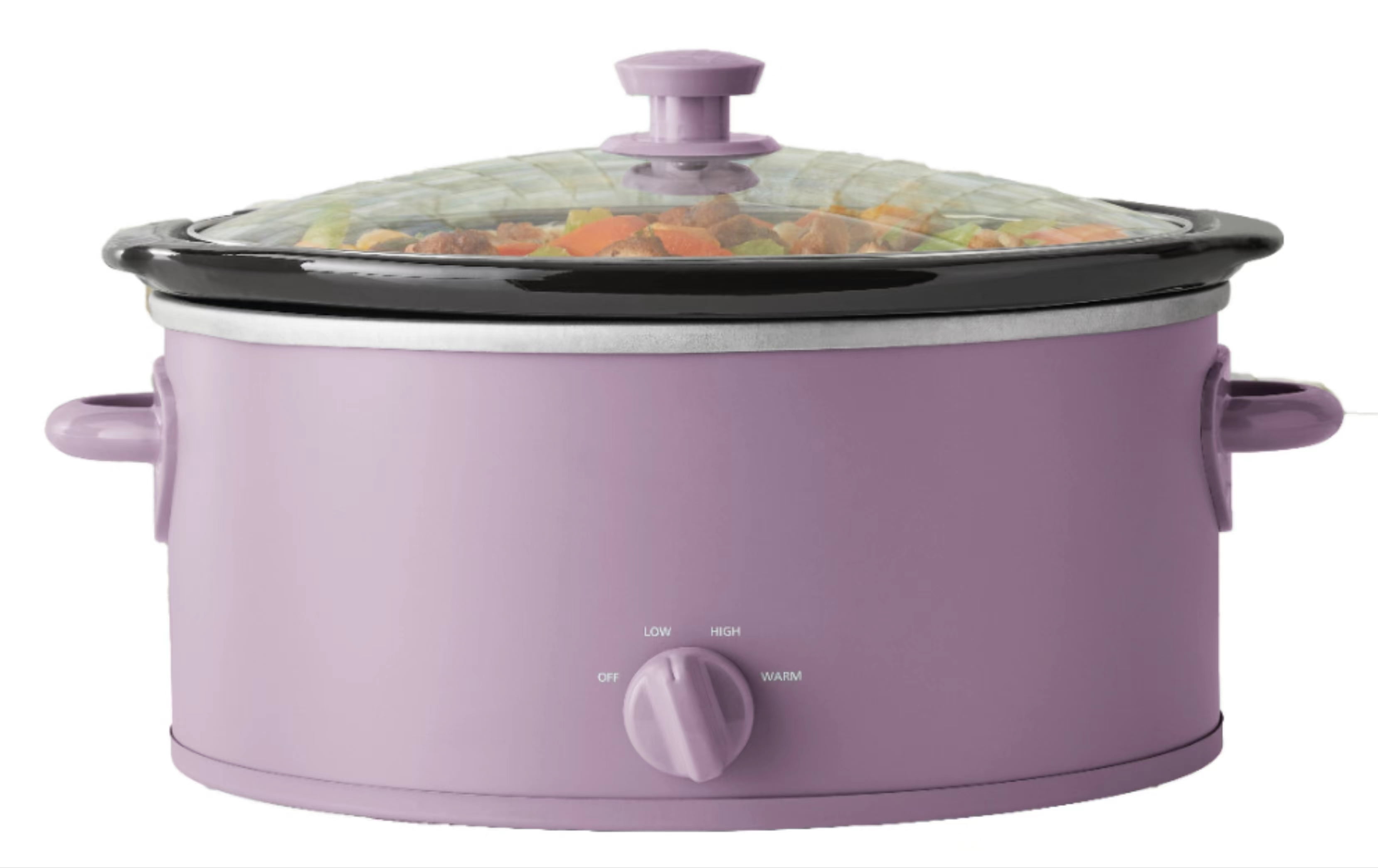 Mainstays 6 Quart Slow Cooker, Lilac Bloom, Model MS8400778514-09
