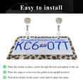 thumbnail image 4 of EIGTHTAIL License Plate Frame  Sparkly License Plate Tag Cover with Multifaceted Rhinestones  Stainless Steel Crystal  License Plate Holder for Universal Exterior Car Accessories  Leopard, 4 of 7
