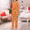 thumbnail image 4 of HXWCHs Photo Pajama Set for Women Custom Face Print Loungewear Long Sleeve Nightwear Comfortable Sleepwear M Orange, 4 of 6