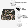 thumbnail image 3 of Gukieu Floral Insects Print Men's Boxer Briefs, High Elastic Moisture Wicking Boxer Briefs Underwear-Medium, 3 of 5