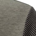 thumbnail image 6 of ZCFZJW Men's Pullover Button Stripe Solid Sweater Shirt Fake Two Piece Long Sleeve Lapel Collar Work Office T-Shirt Casual Button up Polo Shirt Beige M, 6 of 9