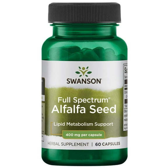 Swanson Full Spectrum Alfalfa Seed 400 mg 60 Capsules