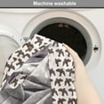 thumbnail image 2 of Birds Dog Crate Cover, Flying Animal Drawn by Hand Bold Folk Inspired Art, Easy to Use Pet Kennel Cover Small Dogs Puppies Kittens, 7 Sizes, Dark Taupe Pale Salmon, by Ambesonne, 2 of 6