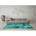thumbnail image 3 of Ahgly Company Indoor Rectangle Oriental Turquoise Blue Industrial Area Rugs, 6' x 9', 3 of 4