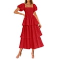 thumbnail image 1 of Vestido ZESICA 2025 Summer Boho Midi de manga corta para mujer, 1 of 9
