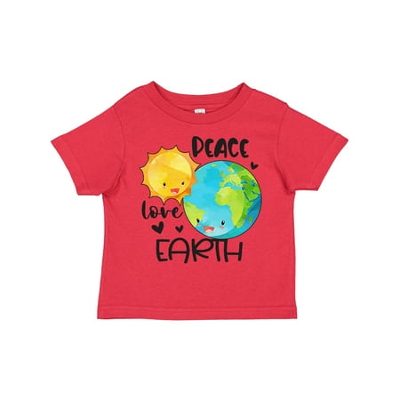 

Inktastic Earth Day Peace Love Earth Gift Toddler Boy or Toddler Girl T-Shirt