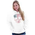 thumbnail image 4 of Cute Distressed American Flag Skull Women Plus Size Crewneck Sweatshirt Brisco Brands 2X, 4 of 5