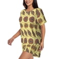 thumbnail image 3 of Womens Pajama Sets With Pocket, Bohemia Lounge Sets Short Sleeve Sleepwear PJ Sets for Women, 3 of 6