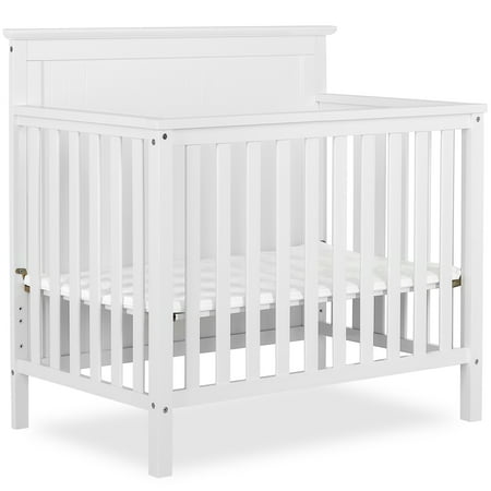 Dream On Me Ava 4-in-1 Convertible Mini Crib, White