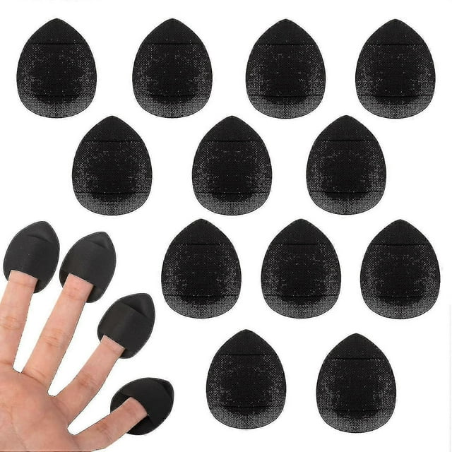 Finger Powder Puff 12 Pcs Makeup Puff Mini Powder Puff Wet Dry Makeup Tool For Foundation Concealer Cosmetic