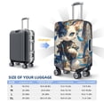 thumbnail image 4 of Yiaed Exotic Blue Cat Print Travel Luggage Cover Suitcase Protector Fits 18-32 Inch Luggage Wheel Covers Patterned Elastic Luggage Anti-scratch（No luggage）（No luggage）-, 4 of 5