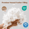 thumbnail image 3 of Yalamila Down Comforter Queen Size, 100% Cotton Ultra Soft Duvet Insert for All Season, Hotel Luxury Breathable Goose Feather Down Fiber Bedding Comforter with Corner Tabs (White, 90x90 inches), 3 of 10