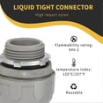 thumbnail image 5 of Conduit Connectors, 1 Inch Liquid Tight Connector NPT Non-Metallic for PVC Electrical Fittings, 180°, 5 of 5