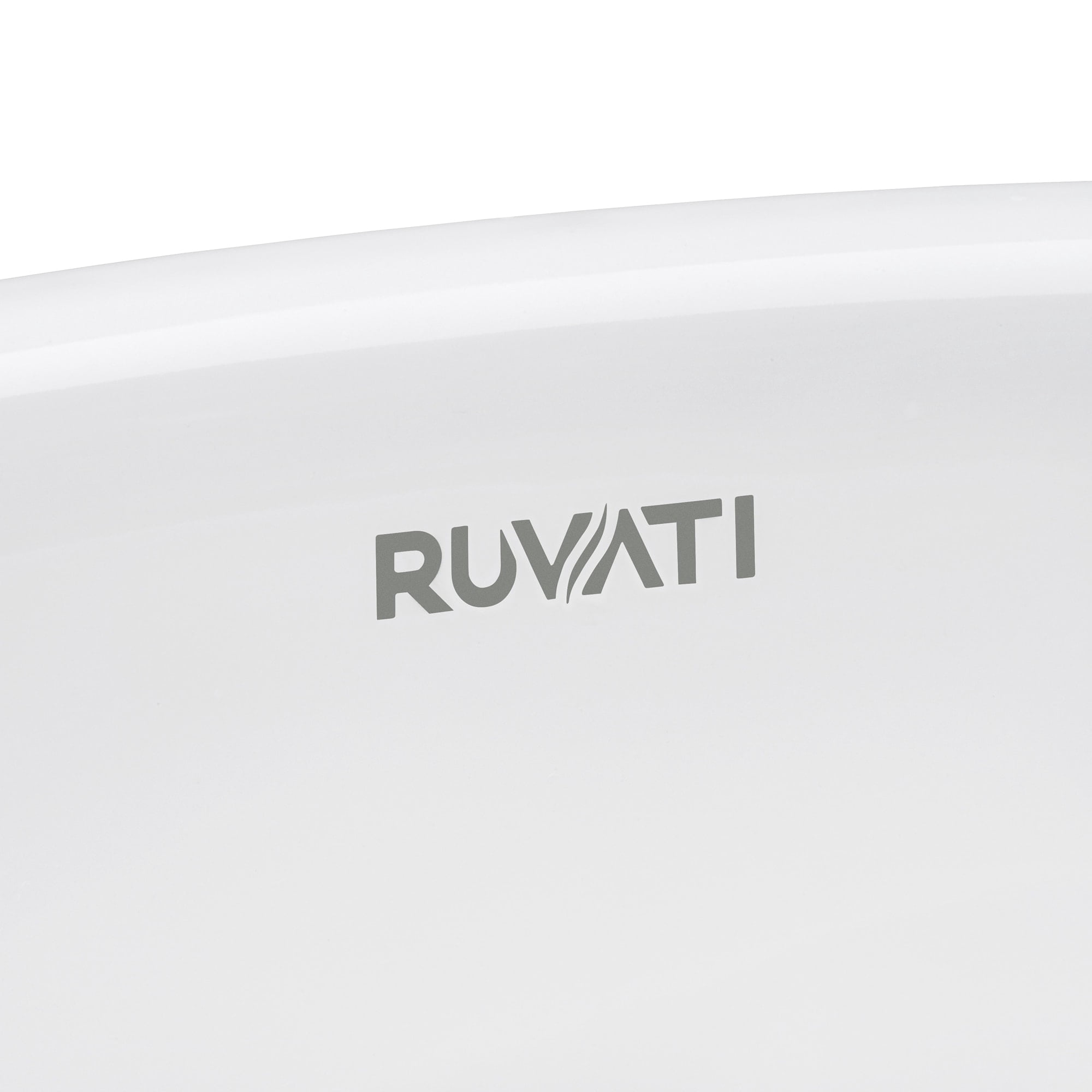 Ruvati 18 x 15 inch Undermount Bathroom Sink White Oval Porcelain Ceramic with Overflow - RVB0618