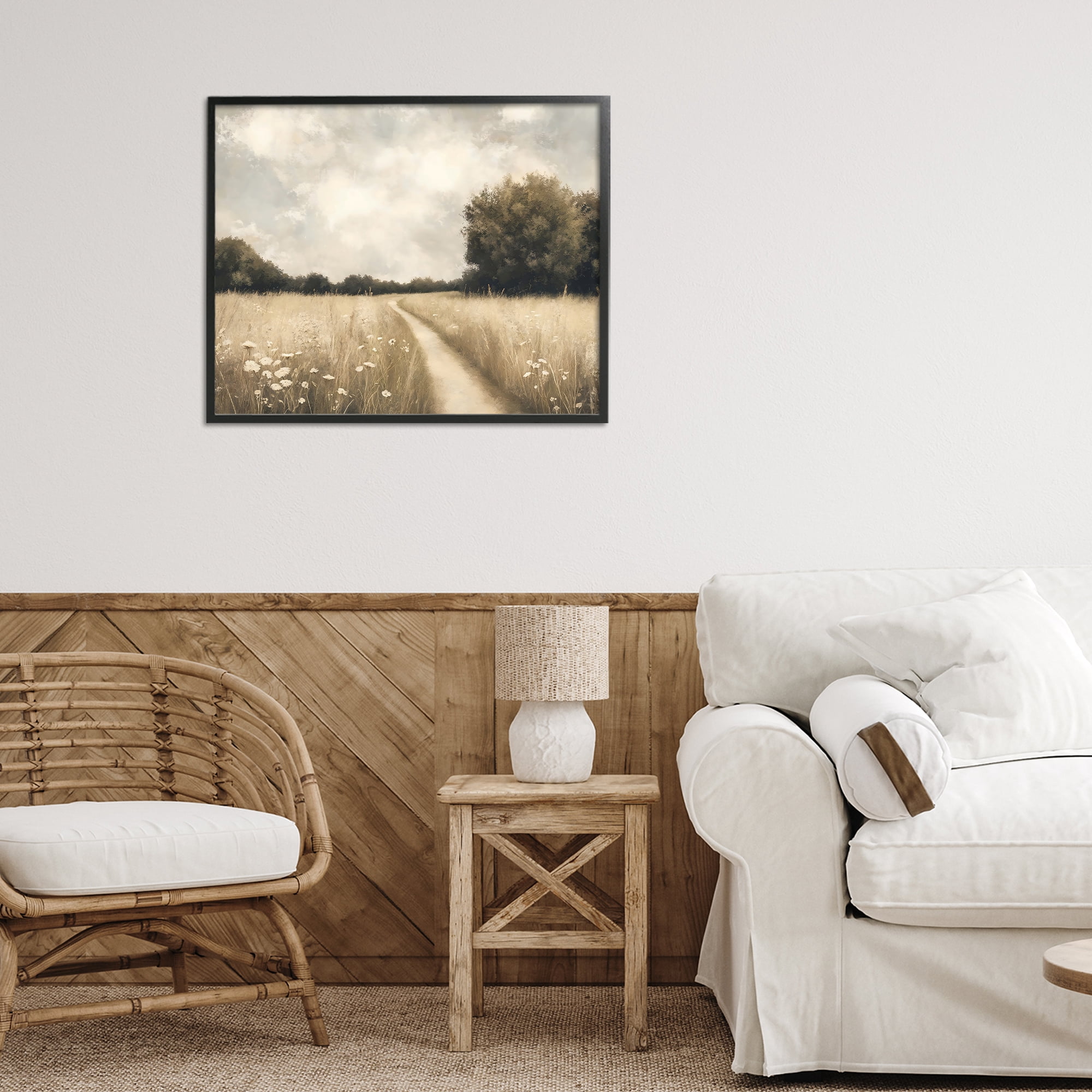 Stupell Industries Journey Through Wildflowers in Meadow Black Framed Giclee Art, design by Creative Studio