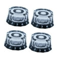 thumbnail image 2 of LeeQinersw 4 Pieces Guitar Knobs 6mm(0.24") Dia Shaft Pots Bass Knob Repair Maintenance CLear Black, 2 of 9