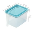 thumbnail image 2 of Airtight Food Storage Containers, Clear Plastic Boxes, for Cereal, Fruit and Refrigerator Use - Blue, 2 of 2