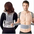 thumbnail image 1 of Corrector de postura natural para hombres y mujeres: soporte lumbar y enderezador de hombros. Brinda soporte y alivio para la zona lumbar. Ajustable, cómodo y fácil de usar., 1 of 5
