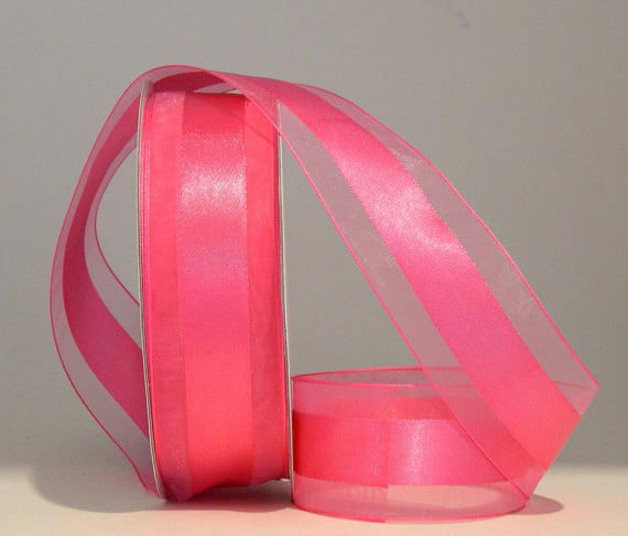 Morex Ribbon Neon Brights Satin, 1 1/2-Inch by 50-Yard, Neon Hot Pink