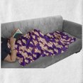 thumbnail image 6 of East Soft Flannel Fleece Throw Blanket, Indonesian Batik with Abstract Swirl Shapes Bohemian Hippie Design, Cozy Plush for Indoor and Outdoor Use, 50" x 60", Vermilion Purple, by Ambesonne, 6 of 6
