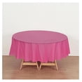 thumbnail image 5 of YOSITiuu 24 Pack 84" Fuchsia Round Heavy Duty Plastic Table Covers Tablecloth (Reusable) (Round 84", Fuchsia), 5 of 5