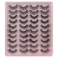 thumbnail image 1 of 20 Pairs False Eyelashes 3D Faux Mink Lashes Natural Look Wispy Fake Eyelashes 16-20MM Fluffy Volume Long Thick Lashes Pack 5 Styles Mixed, 1 of 4