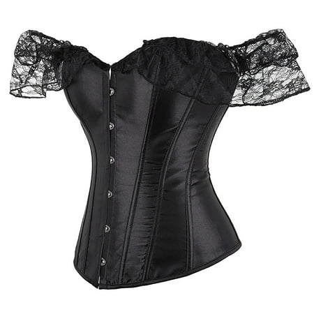 

Rewenti Women Plus Size Clearance Corsets for Women Overbust Corset Bustier Lingerie Top Gothic Bandage Shapewear Sexy Underwear Black 18(XXXXXL)