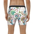 thumbnail image 4 of Xecao Fairy Flower Print Boxer Briefs for Men's Stretch Moisture-Wicking Underwear, Mid-Rise Classics breathable fabric, 4 of 7