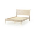 thumbnail image 5 of Camaflexi Mid Century Platform Bed Wood Panel Bed Frame with Headboard, Full, Light Oak, 5 of 8