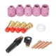 thumbnail image 3 of Kit de antorcha de soldadura de peluca 16 He Kit de accesorios de boquilla de lente de gas de soldadura para, 3 of 9