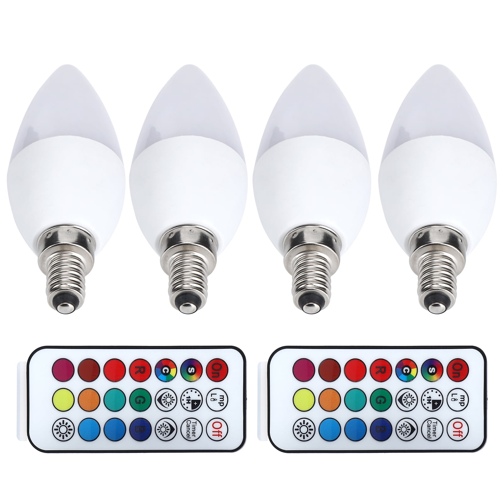 Candle Bulb, 3W Color Changing EnergySaving LED Chandelier Light Bulbs
