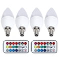 thumbnail image 4 of LYUMO LED Light Bulb Color Changing 3W E12 RGB+Cool White Candle Light Bulb Remote Control Candelabra Light Bulb for Home Decor, Party, Christmas, 4 of 8