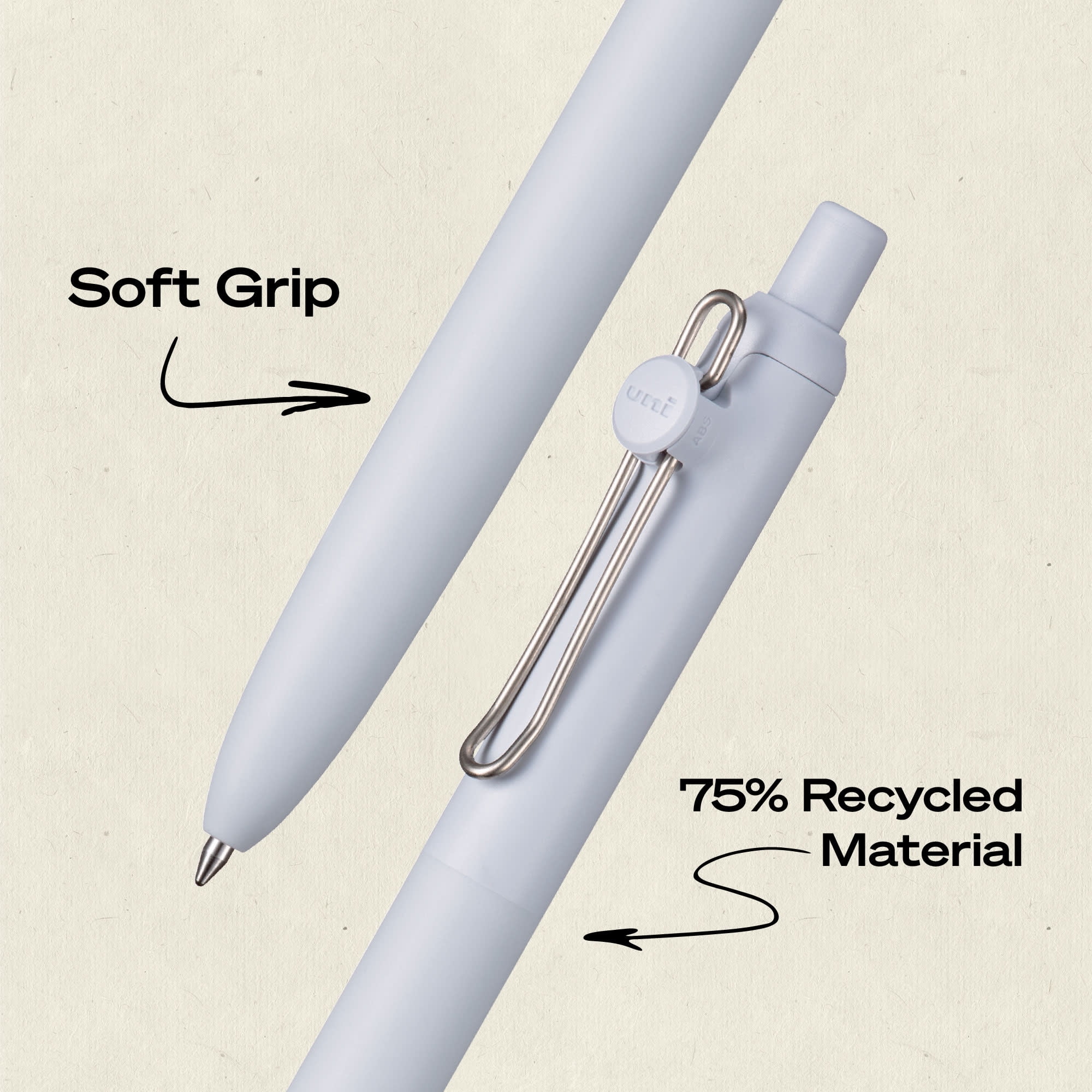 uniball Zento Retractable Gel Pens, Medium Point, 0.7mm, Muted Barrels, Black Ink, 4 Count