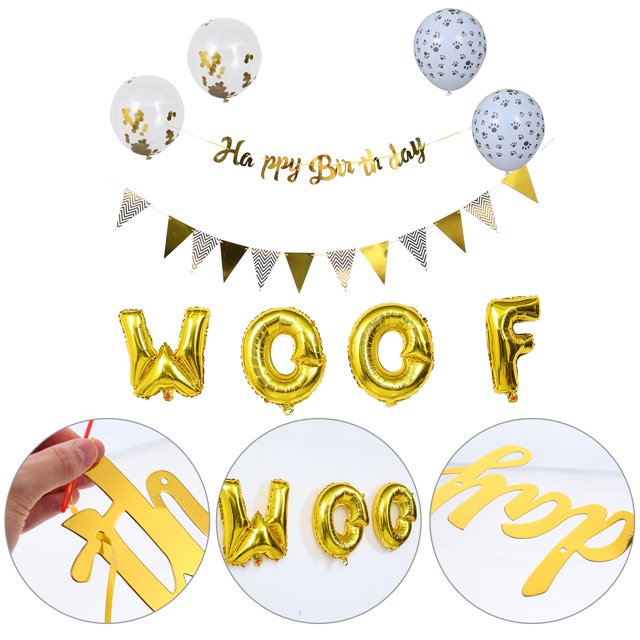 ADDHAT 1 De Globos Y Banners Dorados Para De Fiesta Con Material Premium Y Resistente