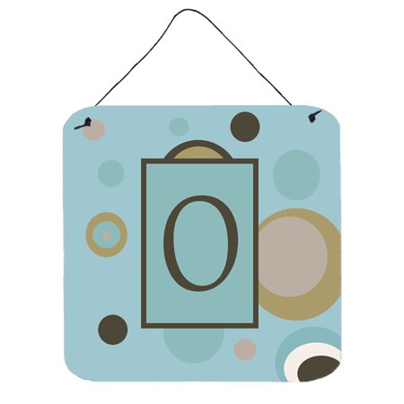 - Letter O Initial Monogram - Blue Dots Wall or Door Hanging Prints