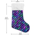 thumbnail image 2 of Color Fish Scales Christmas Stockings Christmas Presonalized Large Stocking Sock, Set of 1 Xmas Party Winter Decor Candy Bag Family Holiday Gift, 17.7 Inch, 2 of 7