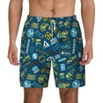 thumbnail image 2 of Goofa Modern Excavator Printed Men's Swim Trunks Board Shorts Quick Dry Mens Swimming Trunks with Compression Liner,Breathable Fit Hawaii Beach Shorts-3X-Large, 2 of 9
