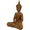 thumbnail image 2 of Oriental Furniture 17" Thai Sitting Zenjo-in Rust Patina Buddha Statue, 2 of 2