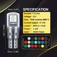 thumbnail image 4 of Ruiandsion T10 LED Light Bulb,12V 880 LM 13 Colors Remote Control RGB Flash for Automotive Interior Dome Trunk Lighting,1 pair, 4 of 10