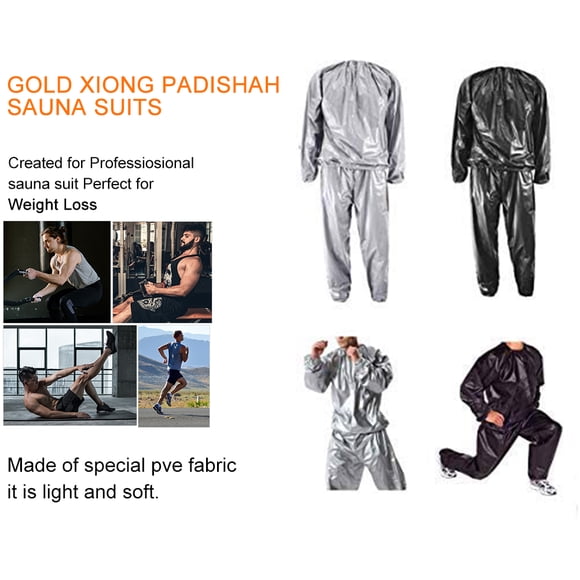 Fitness Sweat Sauna Suit Weight Loss Full Body Sweat Sauna Suit Exercise Gym Anti Rip PVC for Men Women