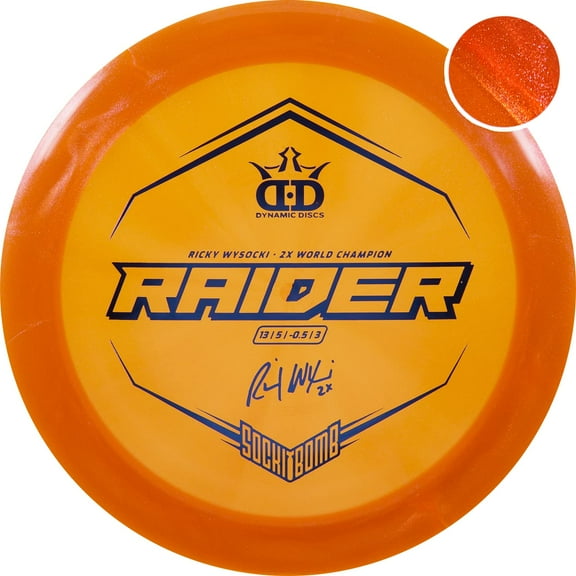 D?D DYNAMIC DISCS Dynamic Discs Ricky Wysocki Disc Series | 2X World Champion Signature Stamped Sockibomb Golf Discs? (Lucid Ice Glimmer Raider)