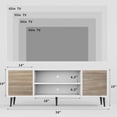 thumbnail image 4 of JUMMICO TV Stand for 65 Inch TV, Modern Entertainment Center with Storage Cabinet and Open Shelves, TV Console Table Media Cabinet for Living Room, Bedroom and Office (Oak), 4 of 7