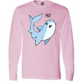 thumbnail image 3 of Inktastic Hi- Cute Shark Long Sleeve T-Shirt, 3 of 5