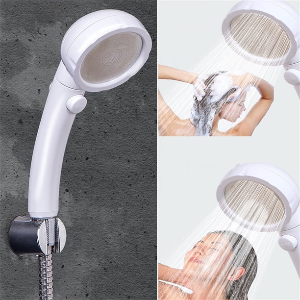 Xihbxyly Ducha de Tres Velocidades, Aumento de Presión de Agua con Oxígeno, Diseño de Revestimiento Multicapa, Función de Limpieza Extraíble, Rotación Universal, Experiencia de Spa, Mejora Del Baño,