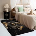 thumbnail image 4 of Gold Swirl Area Rug 3x4, Geometric Swirl Rugs for Bedroom, Non Slip Stain Resistant Machine Washable Low Pile Super Soft, Abstract Swirl Carpet for Home Decor 8IUp1-384, 4 of 7