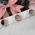 thumbnail image 4 of Manfei Princess Pink Bow Black Out Curtains, Chic Lattice Ribbon Curtains Pack of 2 (42x63 Each), Vintage Black Blossom Bedroom Curtains, Luxury Bedroom Decor, 4 of 6