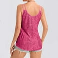 thumbnail image 6 of DondPO Womens Tank Tops Sequin Tops for Women V Neck Tank Tops Sparkly Club Night Concert Outfits Sparkly Top Summer Tops for Women Pink 2XL Clearance！, 6 of 9