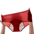 thumbnail image 5 of Alun Period High Waist Underwear for Women 3 Layer Leakproof Thin Breathable Panties for Menstrual Stretch Soft Comfortable Daily Wear Wine XS, 5 of 5